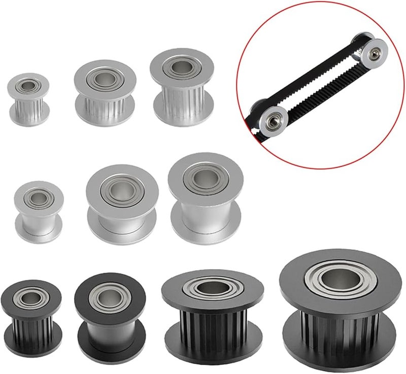 Lfang GT2 Timing Pulley 20 Teeth Silver 6mm Width With Bearings 3D Printer Parts - Image 4